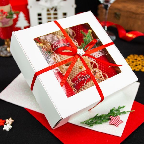 New Year's set of beeswax candles "Warmth of Christmas"